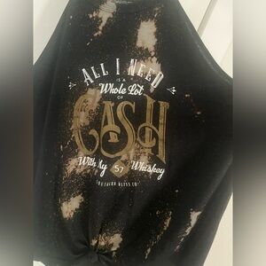 Southern Bliss Co. Black and Tan Graphic Tank Top